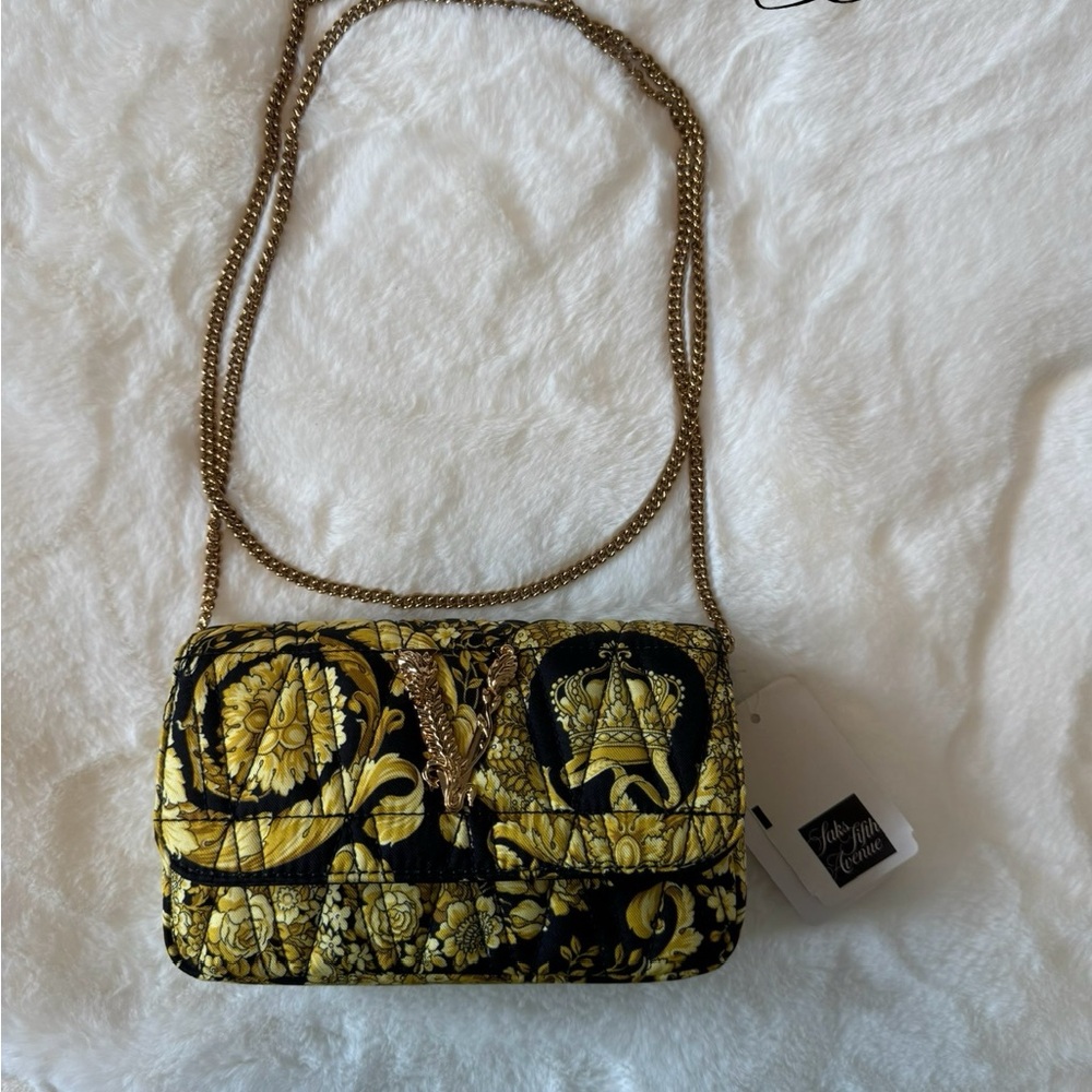 Versace Black and Gold Crossbody Bag